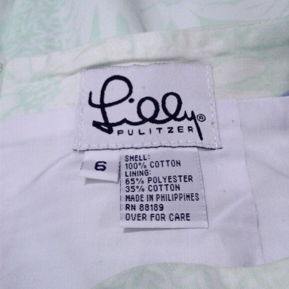 Lilly Pulitzer Vintage Palm Beach Macie Butterfly Clover Mini Skirt 6 - Picture 4 of 4